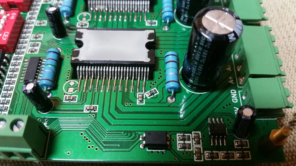 Cold joints on the TB6600 driver board