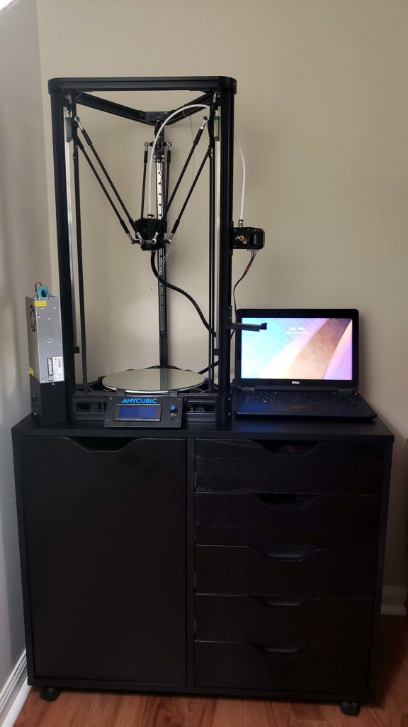 Anycubic Kossel on its stand