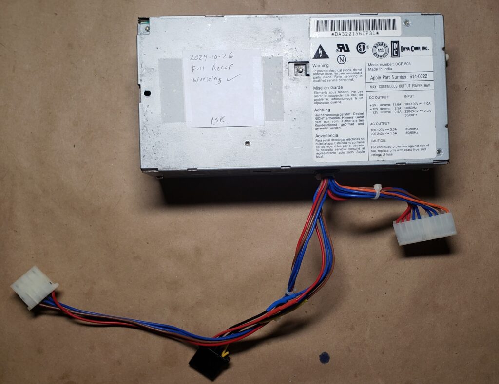 DynaComp DCF-803 PSU, as used in Apple Centris 610/Quadra 660AV/ PowerMac 6100 Systems